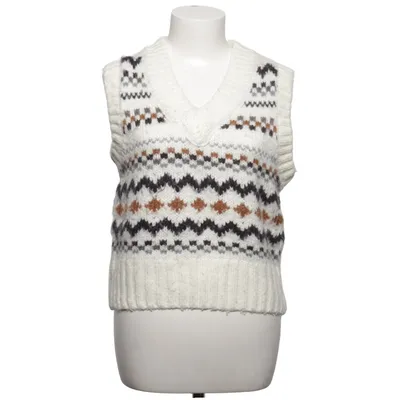 Slipover (Hvid, Flerfarvet) fra Zara Knit Akryl, Metallfiber, Polyamid, Uld