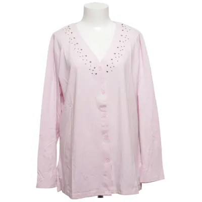 Strickjacke (Pink) von Denim & Co Baumwolle, Elasthan, Polyester