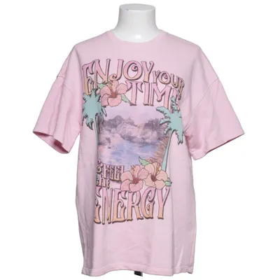 T-shirt (Rosa, Flerfärgad) från Bershka Bomull, Polyester