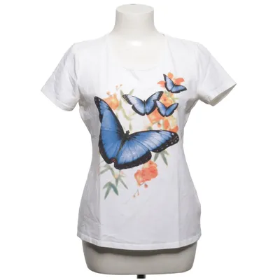 T-shirt (Wit, Blauw, Oranje) van Boysen's Katoen, Elastaan