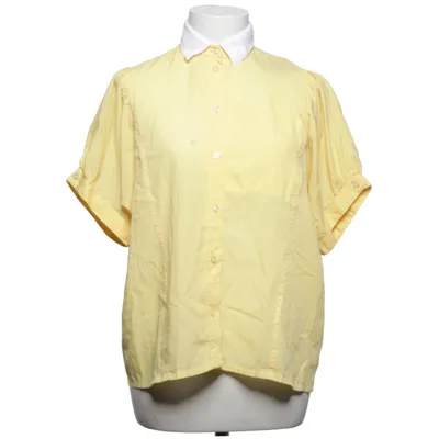 Chemise à manches courtes (Jaune, Blanc) de Tru Polyester, Viscose