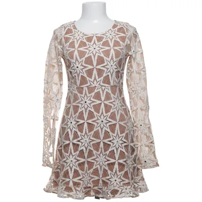 Cocktailklänning (Beige, Vit) från For Love & Lemons Bomull, Elastan, Nylon, Polyester