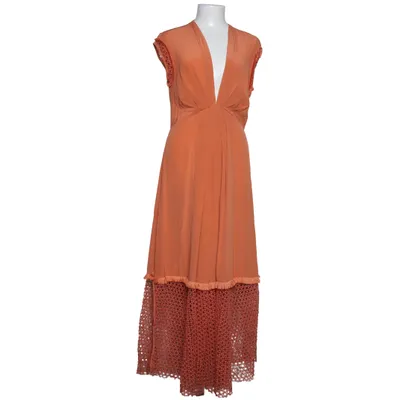 Robe longue (Orange) de By Malene Birger Coton, Polyester, Soie