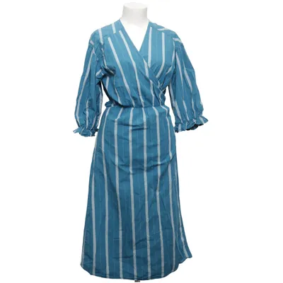 Wrap dress (Blue, White) from Noa Noa Cotton, Polyester, Viscose