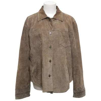 Läderjacka (Brun) från Casual Woman Skinn, Polyester