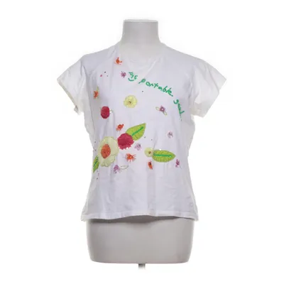 T-shirt (White, Multicolored) from Domani Cotton, Elastane