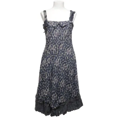 Robe (Bleu, Gris) de Tricot Chic Lin, Fibre métallique, Polyamide, Soie