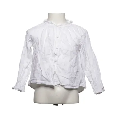 Blouse (Blanc) de Zara Coton, Élasthane