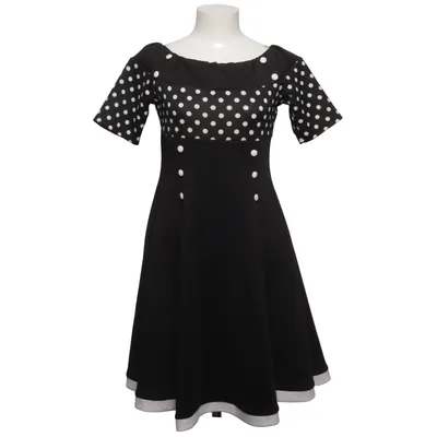 Kjole (Sort, Hvid) fra Belsira Elastan, Polyester