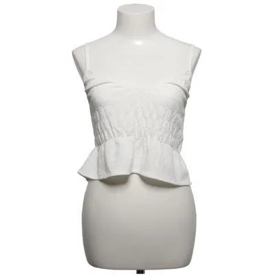 Crop top (Wit) van Bershka Elastaan, Polyester