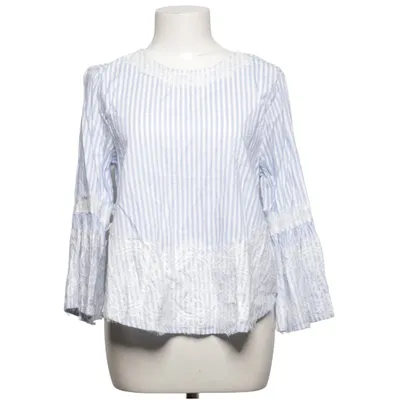 Bluse (Blå, Hvid) fra Zara Woman Bomuld, Nylon, Viscose