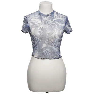 Top (Blue, White, Multicolored) from Bershka