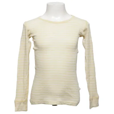 T-shirt à manches longues (Jaune, Blanc) de Dilling Laine de mouton, Soie