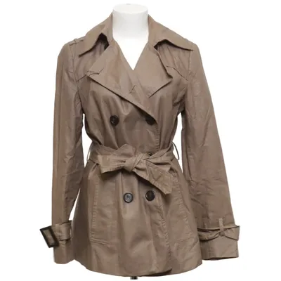 Trenchcoat (Bruin) van Zara Basic Acetaat, Katoen, Linnen