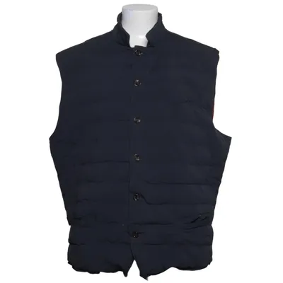 Down vest (Blue, Red) from Eleventy Down, Elastane, Feather, Polyamide