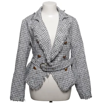 Blazer (Black, White) from Simplee Polyester