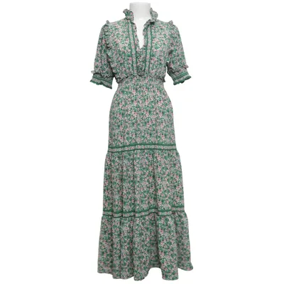 Maxi dress (Green, Multicolored) from Max Studio Elastane, Polyester