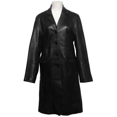 Leren jas (Zwart) van Auluna Leather Company Leer