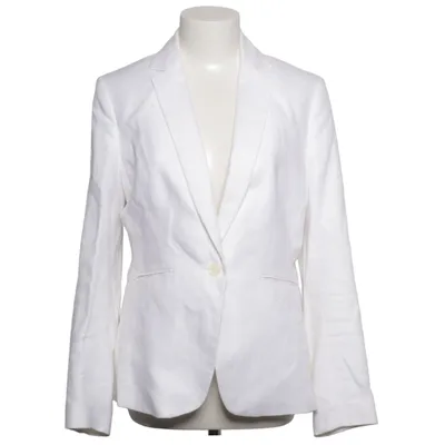 Blazer (White) from H&M Cotton, Linen, Polyester