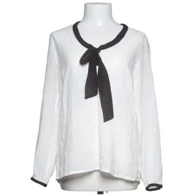Sløjfebluse (Hvid, Sort) fra Zara Basic