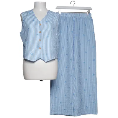 Pyjamas (Blå, Vit) från Shein Elastan, Polyester