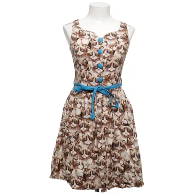 Kjole (Brun, Blå, Beige) fra Retrolicious Bomuld