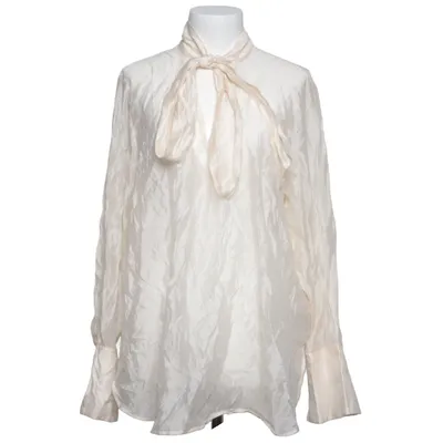 Sløjfebluse (Beige) fra H&M Modern Classic Lyocell, Polyester