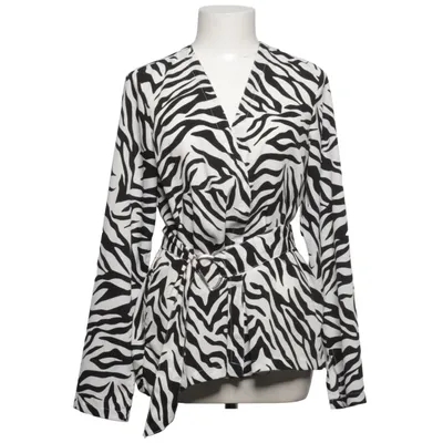 Slå-om bluse (Sort, Hvid) fra Make Way Polyester