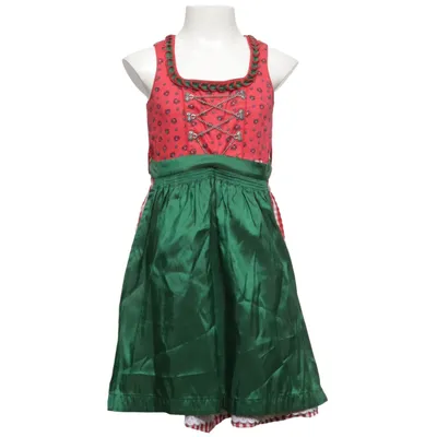 Dirndl (Rouge, Vert, Blanc) de Alpin de Luxe Coton, Polyester