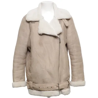 Veste en peau de mouton retournée (Beige) de Light Before Dark Polyester