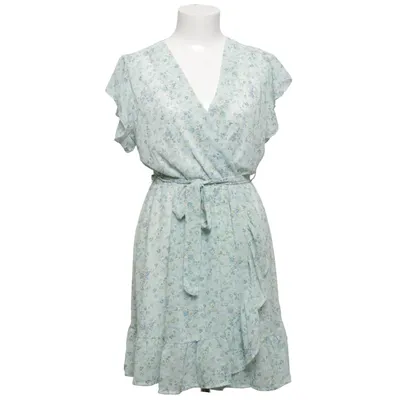 Wrap dress (Blue, White, Green) from Papillonne Elastane, Polyester