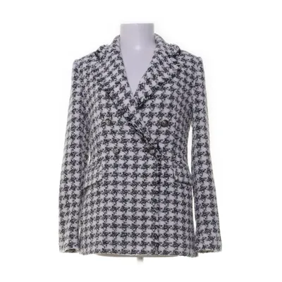 Blazer (Wit, Zwart) van Mango Katoen, Polyamide, Polyester, Viscose