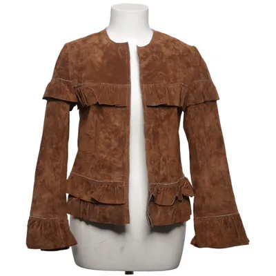 Lederjacke (Braun) von Meotine Polyester, Wildleder