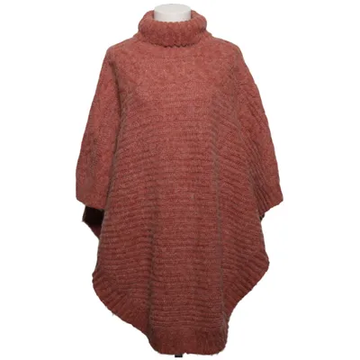 Poncho (Orange) from Florence Design Acrylic, Alpaca wool, Nylon