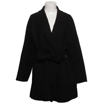 Frakke (Sort) fra Massimo Dutti Polyamid, Uld