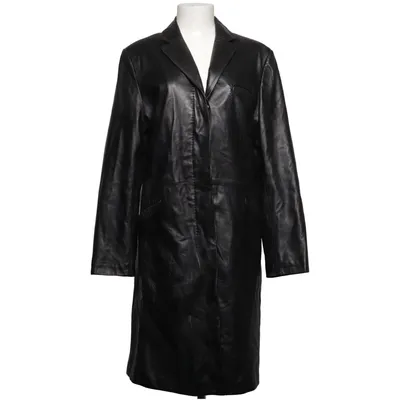 Leather coat (Black) from Leather Sound Polyester, Leather