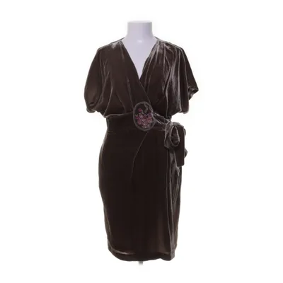 Wrap dress (Brown) from Avoca Anthology Cupro, Silk, Viscose