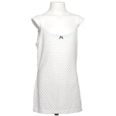 Tank Top (White, Blue) from Sanetta Cotton, Elastane, Modal
