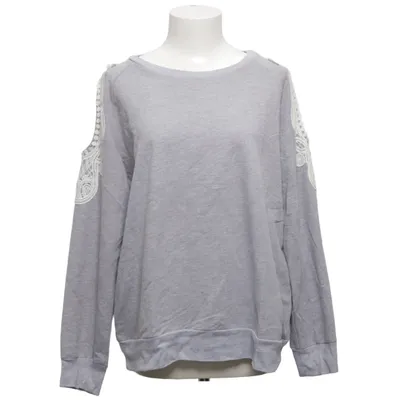 Sweatshirt (Grijs, Wit) van Lesara Katoen, Polyester