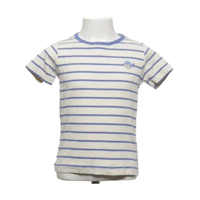 T-shirt (Wit, Blauw) van Minories Katoen, Elastaan