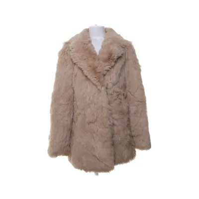 Fur jacket (Beige) Acetate, Rabbit fur