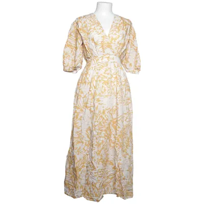 Maxikjole (Beige, Hvid) fra Suncoo Linned, Viscose