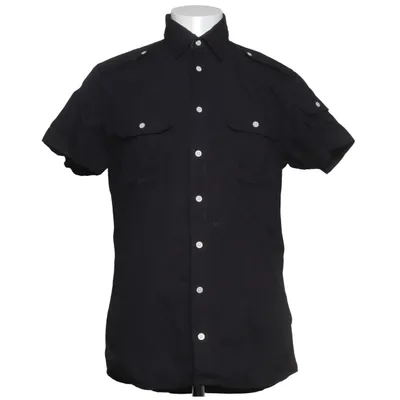 Korte mouwen shirt (Zwart) van Dressmann Katoen