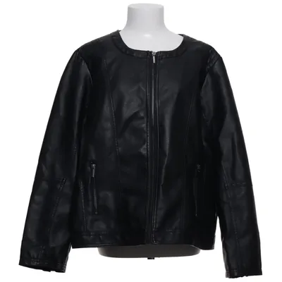 Jacka (Svart) från Zizzi Bomull, Polyester, Polyuretan, Viskos