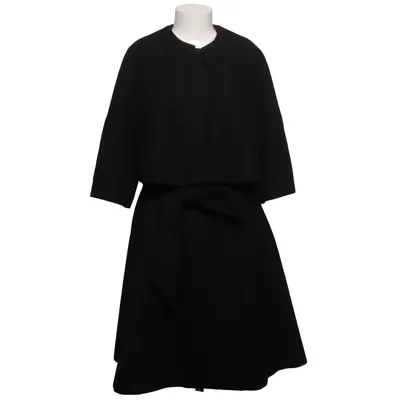Manteau (Noir) de L'ecole National Polyester, Viscose, Laine