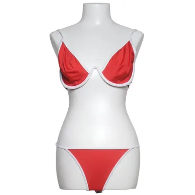 Bikini (Rouge, Blanc) de Eco Élasthane, Polyester