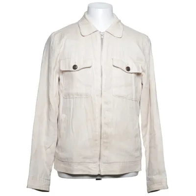 Jakke (Beige) fra Dressmann Bomuld, Linned, Polyester