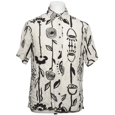 Short sleeve shirt (White, Black) from Bershka Viscose