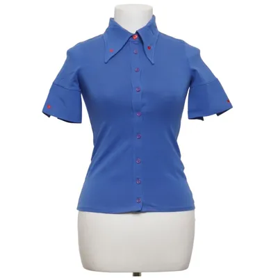 Chemise à manches courtes (Bleu) de Who's That Girl Coton, Élasthane
