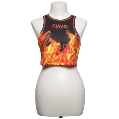 Crop Top (Schwarz, Rot, Gelb) von Jaded London Elasthan, Polyester
